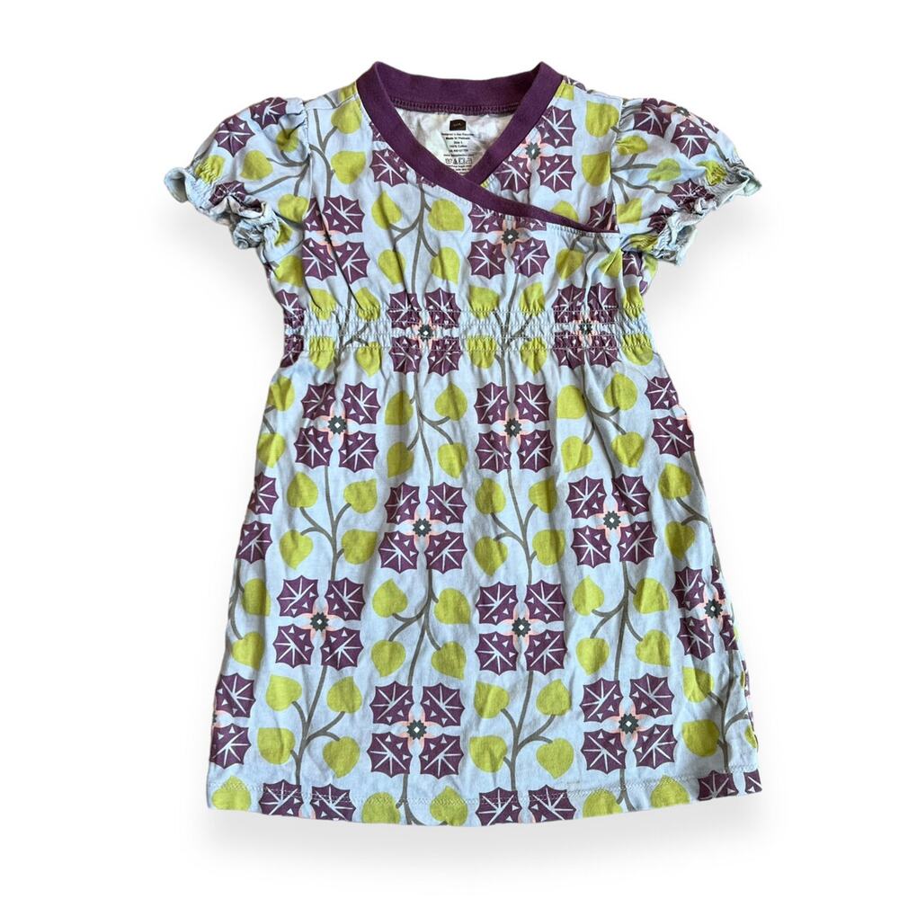 Tea Collection Campanillas Wrap Neck Dress